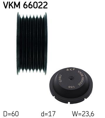 Galet enrouleur de courroie d'accessoire SKF ref. VKM 66022